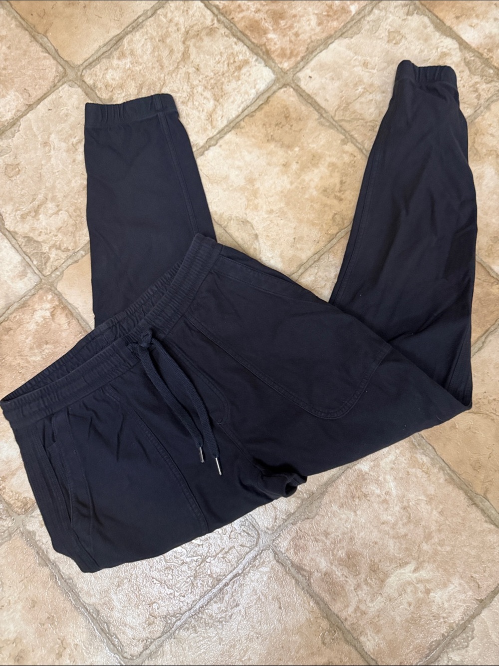 Athleta black Drawstring Joggers with Elastic Ankles
